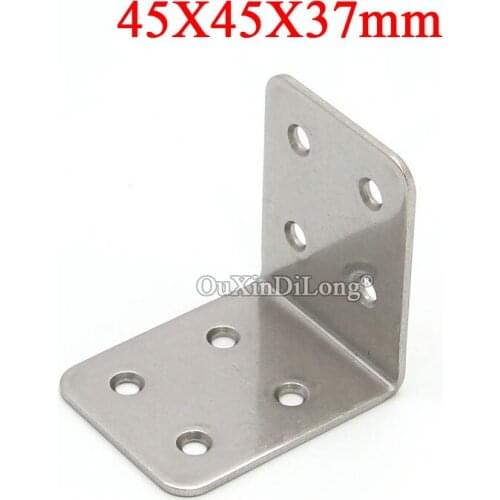 New 10PCS 304 Stainless Steel Right Angle L Furniture Corner Braces Board Frame Shelves Support Brackets Reinforced Connectors