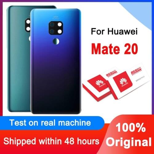 Original Back Housing Replacement For Huawei Mate 20 Back Cover Battery Glass With Camera Lens For Huawei Mate 20 Rear Cover