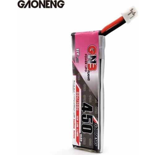 Original Gaoneng GNB 3.8v 450mah 1s 80c Lipo Battery Ph2.0 Plug White Plug Connector