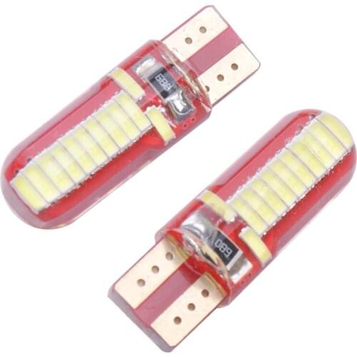 RIXINGZHE 2pcs/lot T10 Led Silicone W5W 194 canbus led 24led 3014 smd t10 Car Smd Reading light Bulb No Obc Error car styling