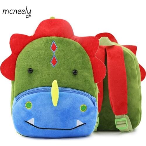 Kindergarten Kids Dinosaur Backpacks Baby Girls Boys Cute Schoolbag Plush Backpack Children Cartoon Toys Gifts School Bags