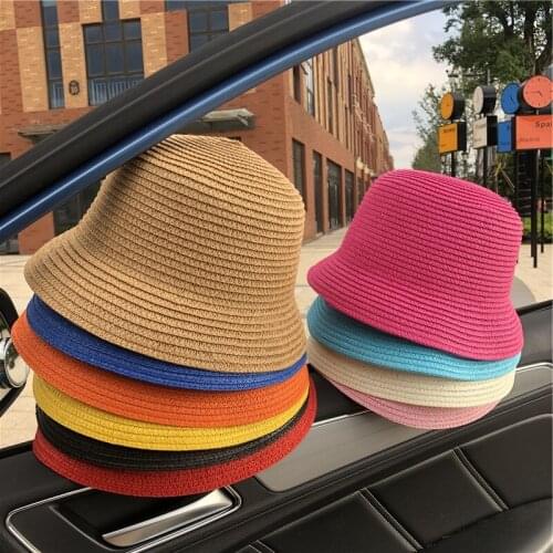 New Summer Paper Straw Hat Fashion Casual Panama Beach Multicolor Fedora Hat Wide Brim Breathable Sun Panama Hats For Women Cape