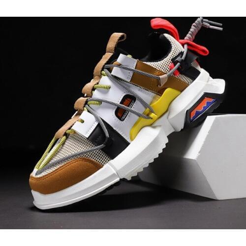 Sports tennis shoes men Hit color casual shoes platform shoes running for men skateboard shoes flat
