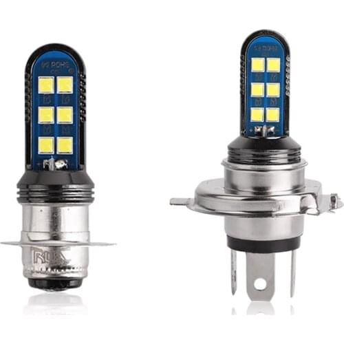 LED Motorcycle H4 BA20D H6 P15D H6M Car Fog Light CanBus Error Free 6000k White Diode Fog Lamp For Car