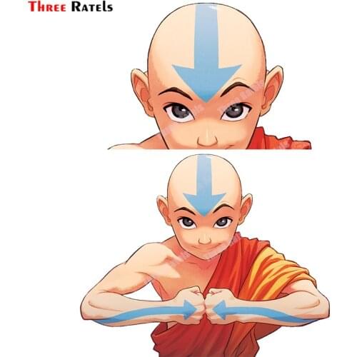 Three Ratels B25 Anime Game Aang Avatar The Last Air Bender Automobiles & Motorcycles For Audi A8 Fuel Tank Cap Decor Stickers