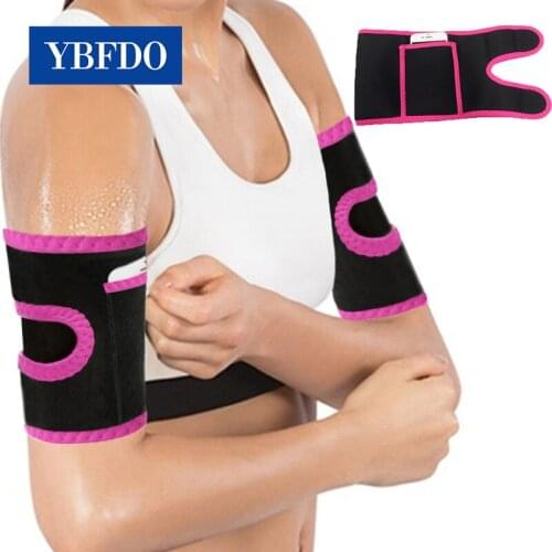 YBFDO 2021 Hot 1Pair Arm band Neoprene Sauna Belt Wraps Arm body Shapers Ultra Sweat Sauna Effect Slimmer arm Trimmers Shapewear