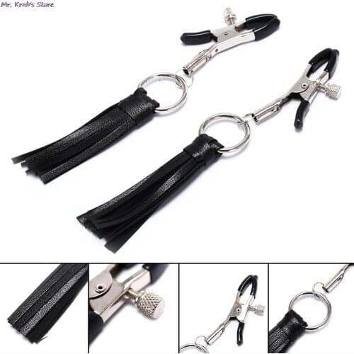 Body jewelry Leather tassels Flirting Nipple Clamps Nipple Toys Silica Tips Nipples for Women