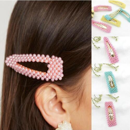 Candy Color Hair Clip Snap Hair Barrette Stick Yellow Hairpin Hair Styling Accessories for Women Girls