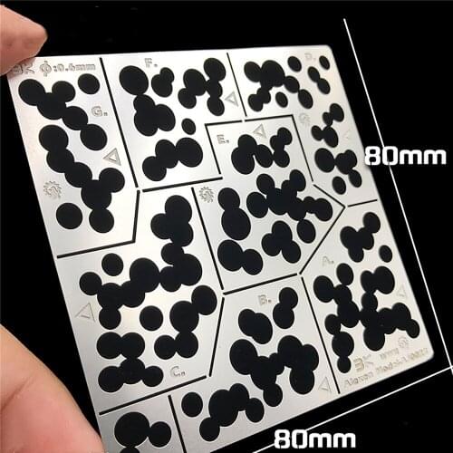 1/35 1/32 Armour German Ambush Wave Point Camouflage Leakage Spray Stencil for Chariot Model Upgrade Tool