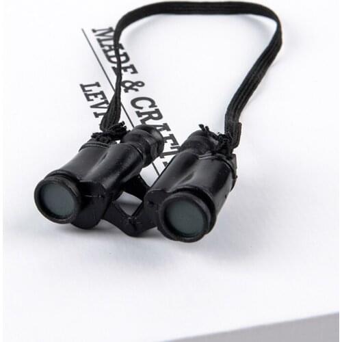 1pc DollHouse Mini Telescope Toy Kids Pocket Portable 1/6 Soldier Military Telescope Educational Model