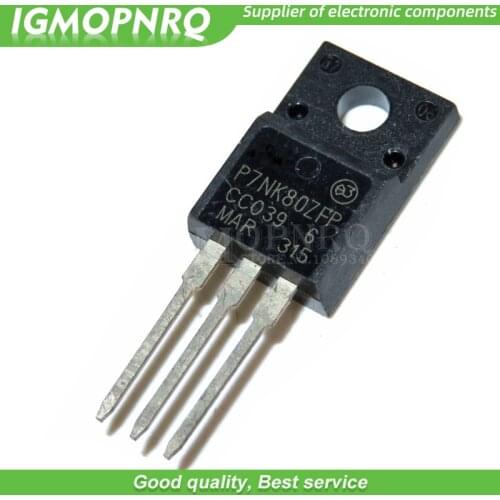 10pcs STP7NK80ZFP P7NK80ZFP 7A800V TO-220F offen use laptop chip new original