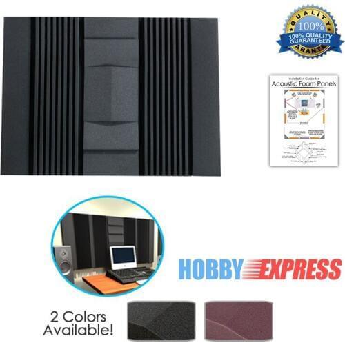 Arrowzoom 10 pcs Set Wall Insulation Acoustic Sound Absorption Studio Soundproof Foam 47.2 * 35.4 * 2.9" 2 Colors KK1048