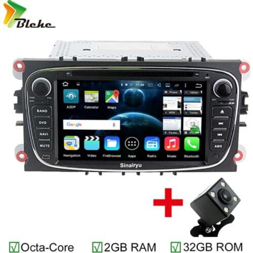 2 Din Android 6.0 Octa Core RAM 2GB/32GB Car DVD GPS For Ford Focus C-MAX Galaxy Mondeo Galaxy Kuga With 4G WiFi Stereo Radio