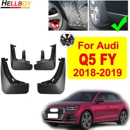 4pcs Car Fender Mud Flaps Splash Guard For Audi Q5 FY 2018 2019 Mods Front Rear Mudguards Mudflaps Auto Accessories