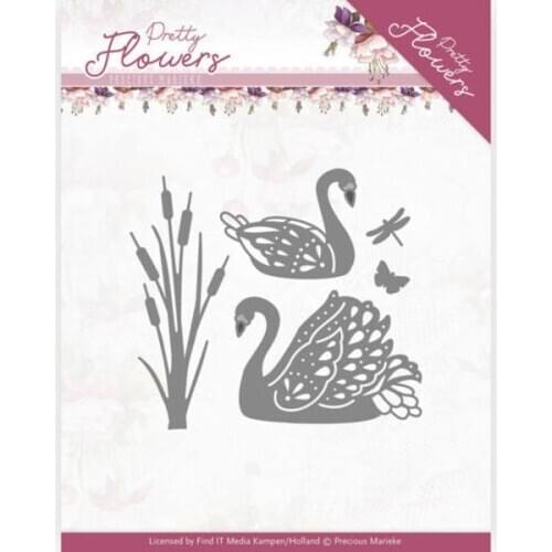 AliliArts Metal Cutting Dies Swans diy Scrapbooking Photo Album Decorative Embossing PaperCard Crafts Die