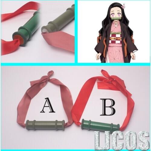 Anime Demon Slayer Kimetsu No Yaiba Nezuko Bamboo Bite Sealing Stick PVC EVA Cosplay Props Accessories