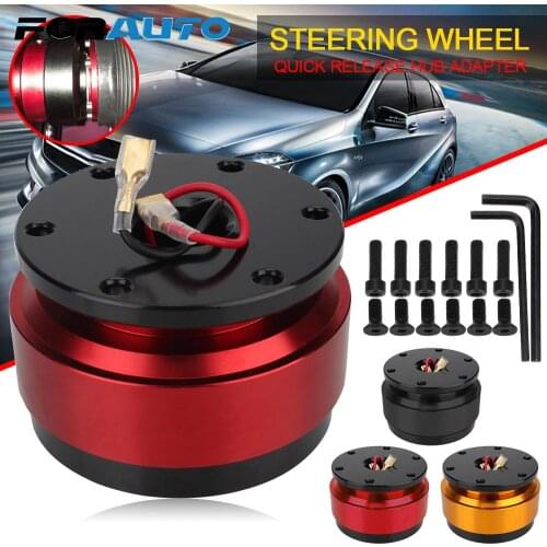 Car Accessories Car Auto Quick Release 6 Hole Hub Adapter Boss Kit Universal Aluminum Steering Wheel Snap Off Anti-theft