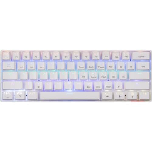 Wireless Mechanical Keyboard with Bluetooth 5.0 and C-Type Wired 61 Keys Gaming Keyboard for PC Laptop Gamers