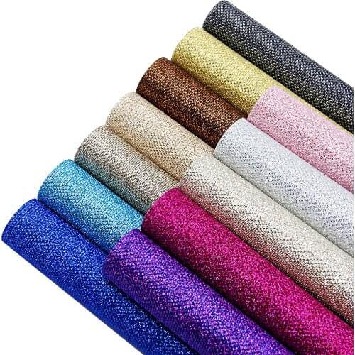 Glitter Synthetic Leather for Patchwork Faux Leather Fabric for Bows DIY Handmade Materials,1Yc10040