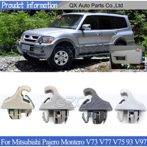 CAPQX Sun Visor Hook Clip Bracket For Mitsubishi Pajero Montero V73 V77 V75 93 V97 sun proof panel clip
