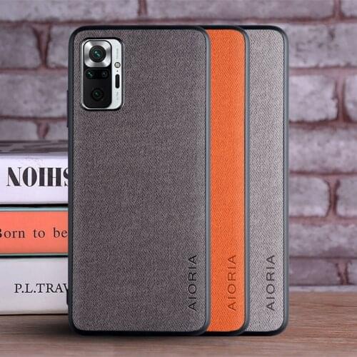 Textile fabric case for Xiaomi Redmi Note 10 Pro cover, withTPU+PC 2in1 material, case for xiaomi redmi note 10 cover capa