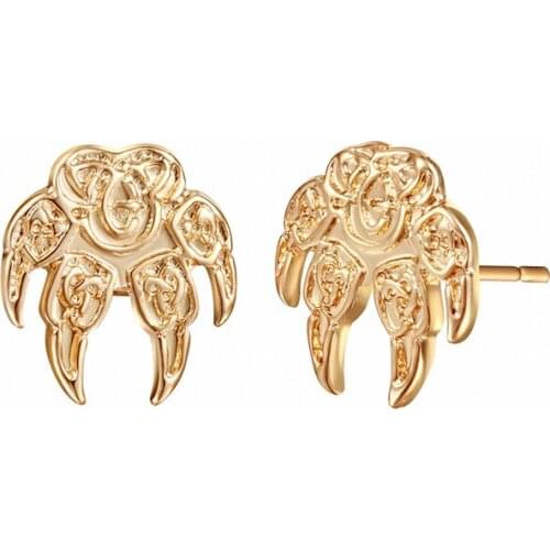 Cxwind Animal Bear Dog Cat Paw Earrings Jewelry Pagan Talisman Stud Earrings For Women Gift Wholesale Accessories