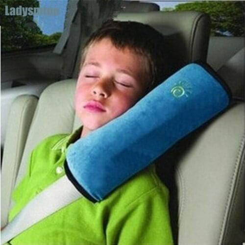 Ladysmtop 1pc Car Children Soft Headrest Baby Vehicle Safety Seat Belts Pillows Strap Soft Shoulder Pad Cushion Neck Seatbelt