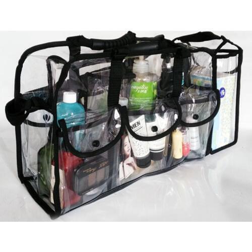 Freeshipping PVC Material jewelry travel organizer cosmetic bag,clear PVC makeup bag