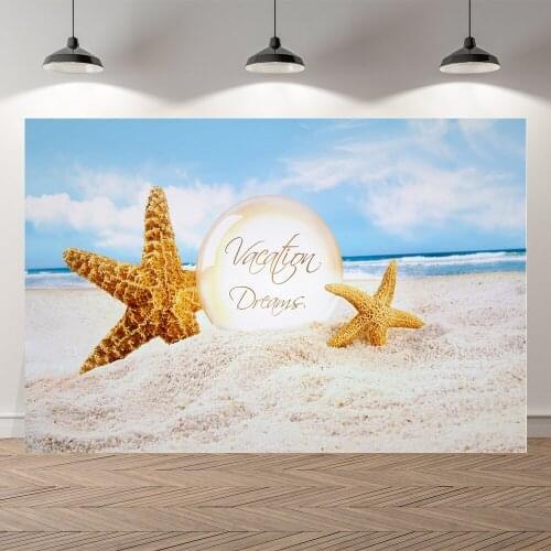 Neoback Summer Vacation Sea Beach Photo Baby Sunshine Holiday Photography Background Photographic Backdrop For Studio Shoot