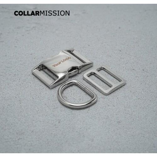 50pcs/lot Engraving (metal buckle+Tri-Glid+D ring)DIY accessory 15mm environmental plated metal buckle ziny alloy 8 colours