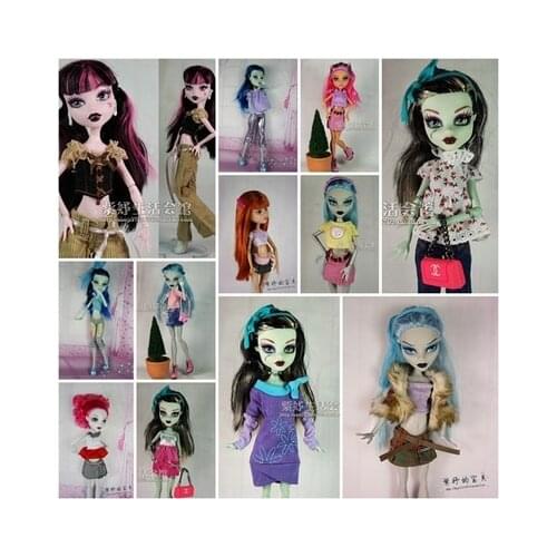 Quality Monstering High Doll Dressing Soft Casual Wear Handmade Clothes Outfit Doll Clothing Set Girl Playing House Toys series6