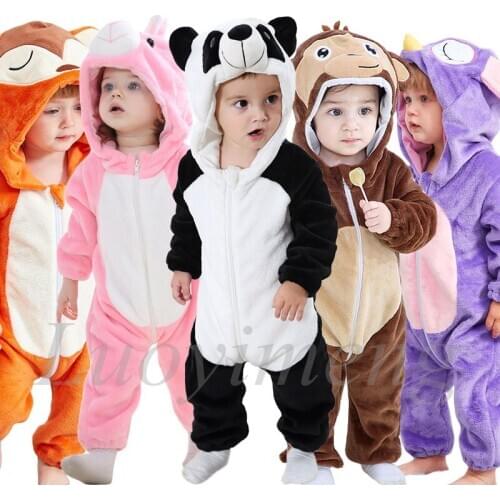 Winter Baby Clothes Panda Newborn Clothes Baby Girls Boys Romper Infant Clothing Jumpsuit Toddler Babys Sets Fox Panda Pajamas