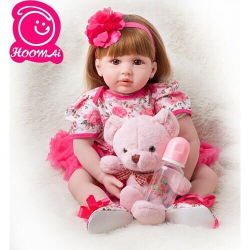 60cm Silicone Reborn Baby Doll Toys 24 inch Vinyl Princess Toddler Babies Dolls Girls Birthday Gift Present Child Play House Toy