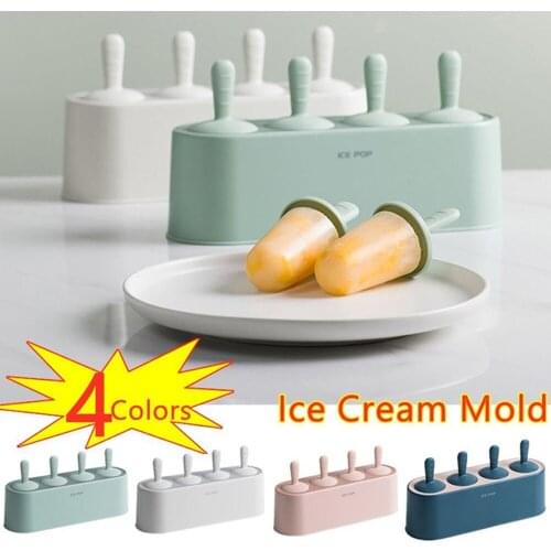Cute Ice Lolly Ice Cube Tray DIY Homemade Freezer With Lid sicle Sticks Mold Reusable Soft Food Safe sicle Maker Diy