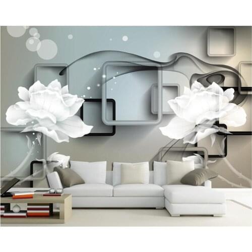 Beibehang wall paper With sound insulation effect wallpaper 3 d transparent flower dream only beautiful TV setting wall flowers