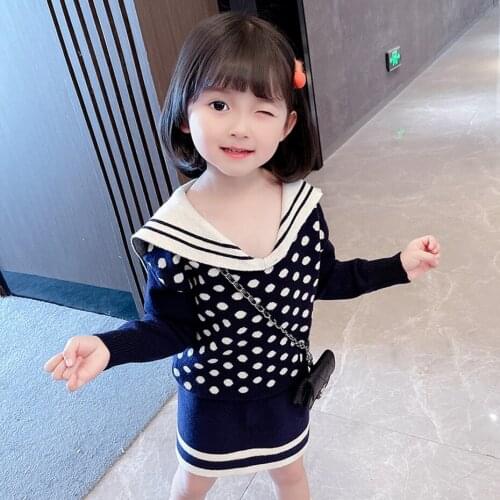 Baby Girl Clothes Dot Pattern Clothes For Girls Sweater + Skirt Tracksuit Girl Toddler Childrens Clothing
