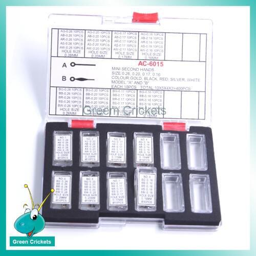 Wholesale Mulit-Colors Watch Second Hands,0.16mm ~ 0.26mm Hole Size 4 Colors Replacement Watch Hands Parts set for Watchmakers