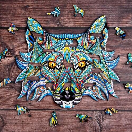 Unique Wooden Puzzles Jigsaw For Adults Unique Shape Animal Lion 3D Puzzle For Kids Educational Puzzle Fabulous Interactive Gift