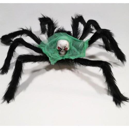 75cm Plush Spider Toy Halloween Decoration Prop Skeleton Simulation Large Spider Ghost Festival Horror Props