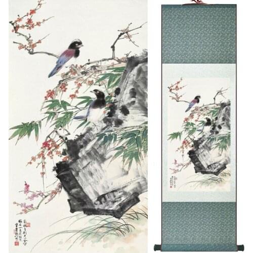 Birds and flowers painting home office decoration painting home painting No.033014