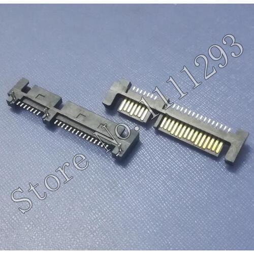 10pcs/lot SATA 7+15P SMT Connector for SATA hard disk interface 22pin , Contact part in Up