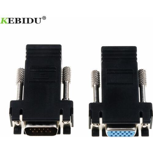 Male to LAN CAT5 CAT6 RJ45 Network Ethernet Cable Female Adapter RJ45 to VGA Extender Adapter For Laptop PC Accessories