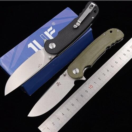Sitivien ST-106 Real D2 Ball Bearing Flipper Micarta Camping Hunting Kitchen Survival Outdoor EDC Tool Utility Folding Knife