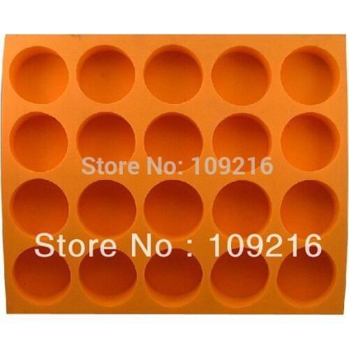 Wholesale!!!1pcs 20-Round Hole (R0409) Silicone Handmade Soap Mold Crafts DIY Mold