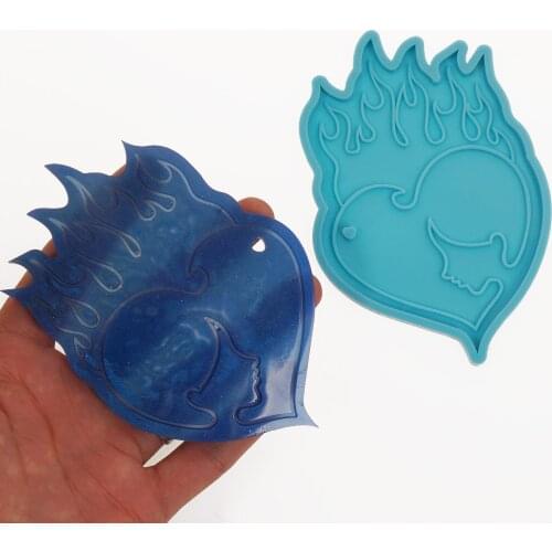 Silicone Coaster Mold Keychain Mold DIY Resin Epoxy Coaster for Lovers Gift 10364450