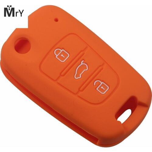 5 Color 3 Buttons Silicone Car Key Shell fob for VW Golf Bora Jetta POLO GOLF Passat For Skoda Octavia A5 Fabia For SEAT Ibiza L