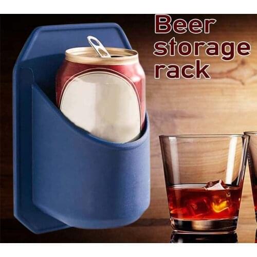 Blue Can Holder Shower Drink Cup Holder Bathroom Beverage Beer Rack Wine Glass Holder