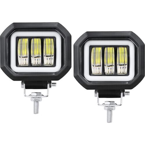 6D Lens 5 Inch Led Work Light Angel Eyes12V 24V 6000K White Flood Beam For Motorcycle SUV Car 4x4 Truck Offroad Driving Lights