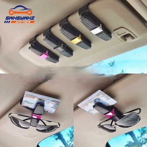 Universal Car Auto Sun Visor Glasses Box Sunglasses Clip Card Ticket Holder Fastener Pen Case Eyeglasses Accessories