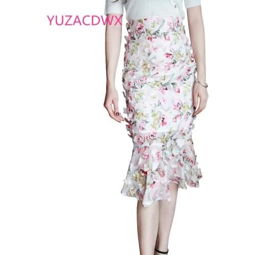 YUZACDWX Pencil Skirts With Flowers
